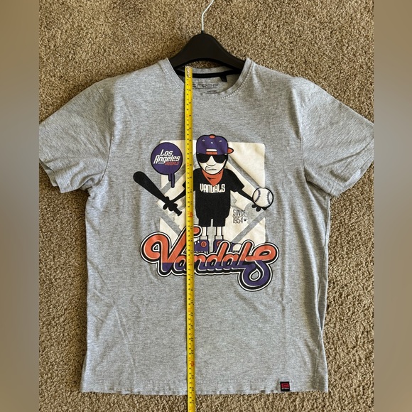 CROPP Grey Mens Medium T-Shirt. Los Angeles Vandals Tee - Picture 3 of 7